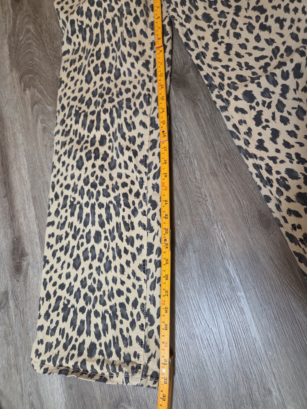 ReVice Los Angeles Leopard Print Wide Leg Jeans Size 27 Made in USA - Picture 4 of 13